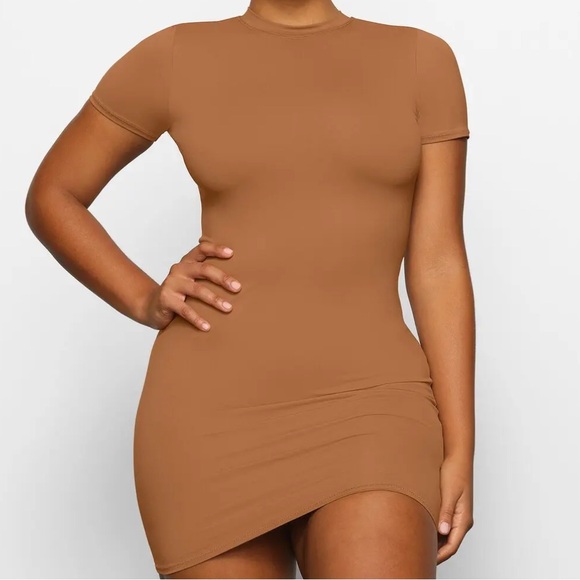 SKIMS Sweaters - SKIMS RECYCLED SWIM DRESS ALMOND NWOT 4X